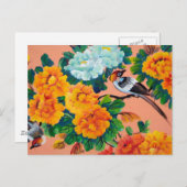  Waterverf vogels Briefkaart (Voorkant / Achterkant)