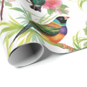 Waterverf vogels cadeaupapier (Rol Hoek)