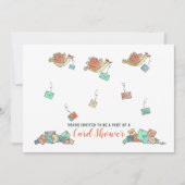 Waterverf vogels die de Kaart van de PostShower le (Voorkant)