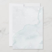 Waterverf Vogels en bessen Elegant Winter Wedding Kaart (Achterkant)