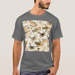 Waterverf Vogels en bessen Wilde vogels van de voo T-shirt