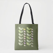 Waterverf vogels en bladeren tote bag (Voorkant)