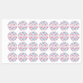 Waterverf vogels en bloemen Etiketten op aangepast Labels (Vel)