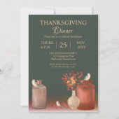 Waterverf vogels | Eucalyptus Thanksgiving Dinner Kaart (Voorkant)