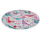 Waterverf vogels in een tuin van bloemen snijplank (Hoek)