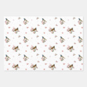 Waterverf vogels lentegoraal Moederdag Inpakpapier Vel (Voorkant 2)