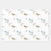 Waterverf vogels lentegoraal Moederdag Inpakpapier Vel (Voorkant 3)