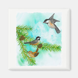 Waterverf Vogels Magnet