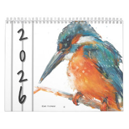 Waterverf Vogels Muurkalender 2026 Kalender