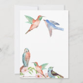 Waterverf Vogels Paar Verlovingsfeest Kaart (Achterkant)