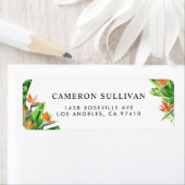 Waterverf Vogels van het Paradijs Tropische Bruilo Etiket (Insitu)