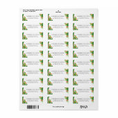 Waterverf Vogels van het Paradijs Tropische Bruilo Etiket (Full Sheet)