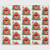 Waterverf vogelstand cadeaupapier (Vlak)