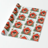 Waterverf vogelstand cadeaupapier (Uitgerold)