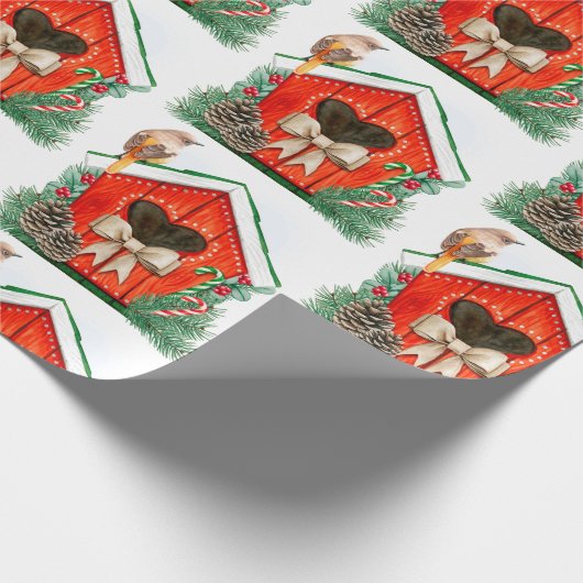 Waterverf vogelstand cadeaupapier (Hoek)