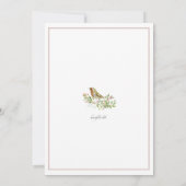 Waterverf Vogeluitnodiging Kaart (Achterkant)