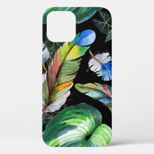 Waterverf vogelveerpatroon van vleugels. Aquarel Case-Mate iPhone Case