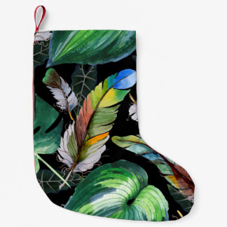Waterverf vogelveerpatroon van vleugels. Aquarel Kleine Kerstsok