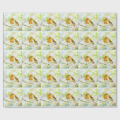 Waterverf vogelverzamelpapier cadeaupapier (Vlak)