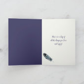 Waterverf Vogelvezel Veters Aangepaste Vaderdag Kaart (Binnen)