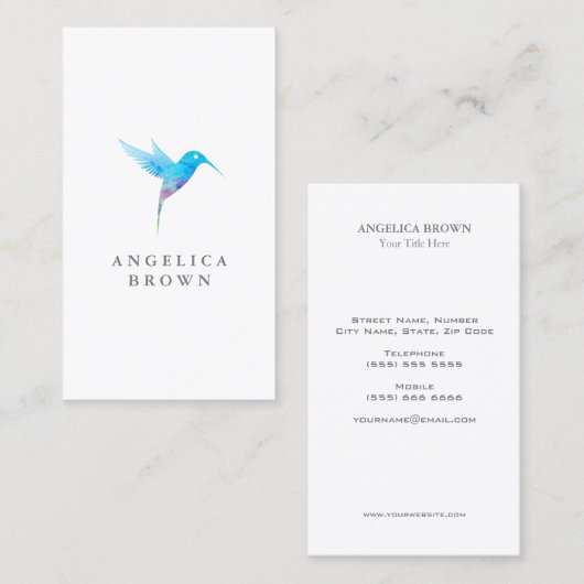 Waterverf Vogelvogels Visitekaartje (Voorkant / Achterkant)