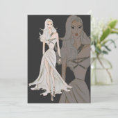 Waterverf Vogue Couture Mode Show Kaart (Staand voorkant)