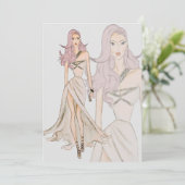 Waterverf Vogue Couture Mode Show Kaart (Staand voorkant)