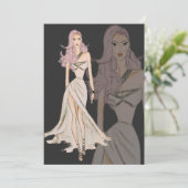 Waterverf Vogue Couture Mode Show Kaart (Staand voorkant)