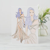 Waterverf Vogue Couture Mode Show Kaart (Staand voorkant)