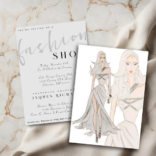 Waterverf Vogue Couture Mode Show Kaart