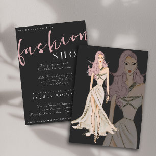 Waterverf Vogue Couture Mode Show Kaart
