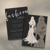 Waterverf Vogue Couture Mode Show Kaart