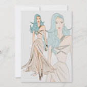 Waterverf Vogue Couture Mode Show Kaart (Voorkant)