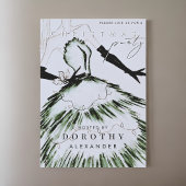 Waterverf Vogue Mode Model Kerstfeest Kaart