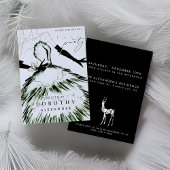 Waterverf Vogue Mode Model Kerstfeest Kaart