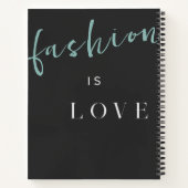 Waterverf Vogue Mode Modelillustratie Notitieboek (Achterkant)