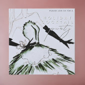 Waterverf Vogue Mode Vakantie Cocktail Party Kaart