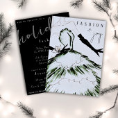 Waterverf Vogue Vakantie Mode Show Kaart