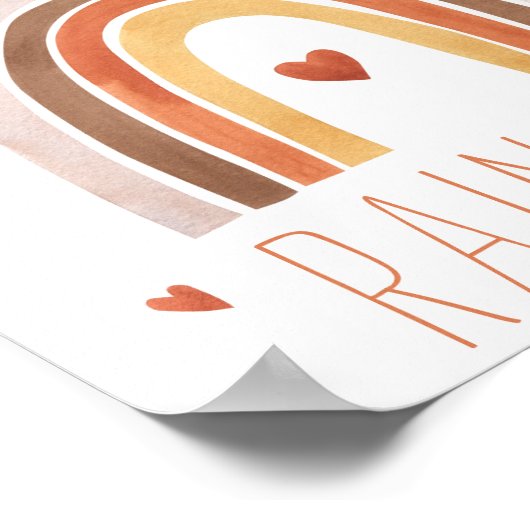  Waterverf Volg uw regenboog Poster (Hoek)