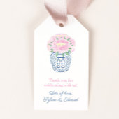 Waterverf volken in het Vrijgezellenfeest Ginger J Cadeaulabel