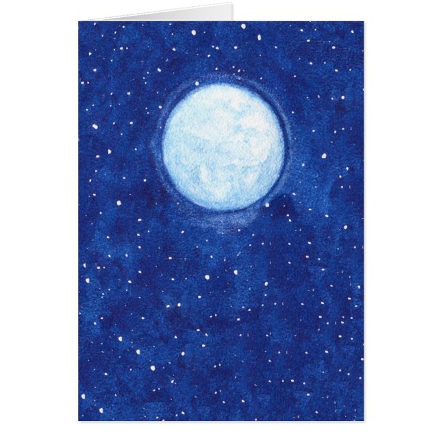Waterverf volledige maan (Voorkant)