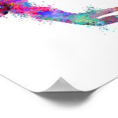 Waterverf volleybalspeler sms poster (Hoek)