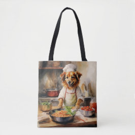 Waterverf Volpino Italiano Hondenkookpasta Tote Bag