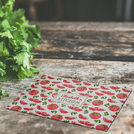 Waterverf voor aangepaste tomaten, keuken snijplank