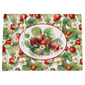 Waterverf voor aardbeien in Cute Strawberries Groot Cadeauzakje (Voorkant)