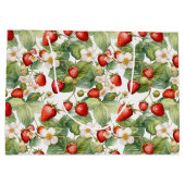 Waterverf voor aardbeien in Cute Strawberries Groot Cadeauzakje (Achterkant)