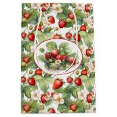 Waterverf voor aardbeien in Cute Strawberries Medium Cadeauzakje (Voorkant)