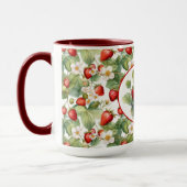 Waterverf voor aardbeien in Cute Strawberries Mok (Links)