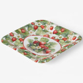 Waterverf voor aardbeien in Cute Strawberries Papieren Bordje (Gebogen)