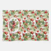 Waterverf voor aardbeien in Cute Strawberries Theedoek (Horizontaal)